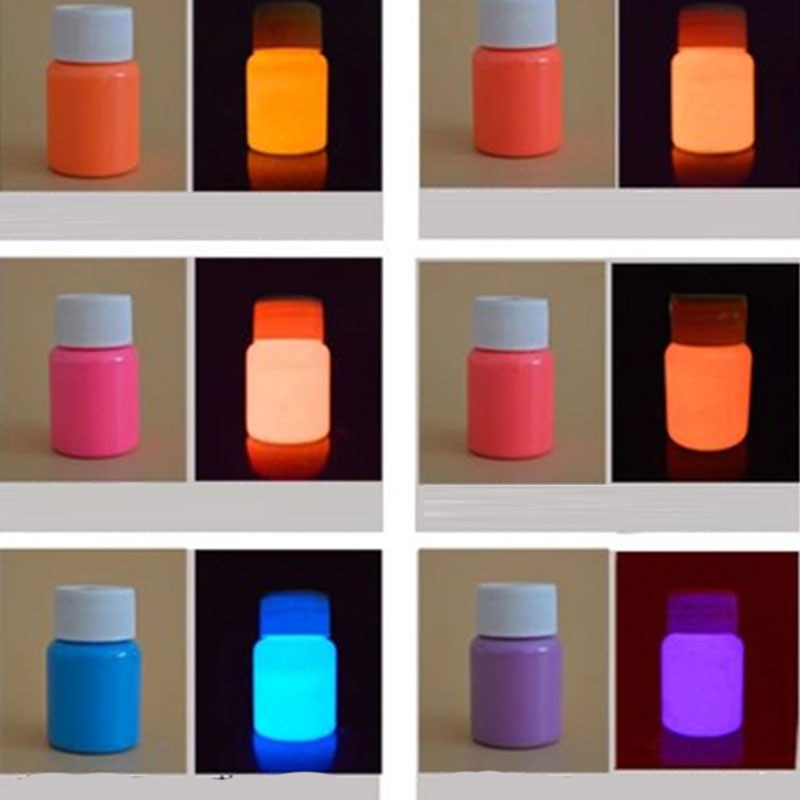 12 färg neon fluorescerande kroppsfärg uv växa i mörker ansiktsmålning självlysande färger pigment festival fest halloween sminkverktyg