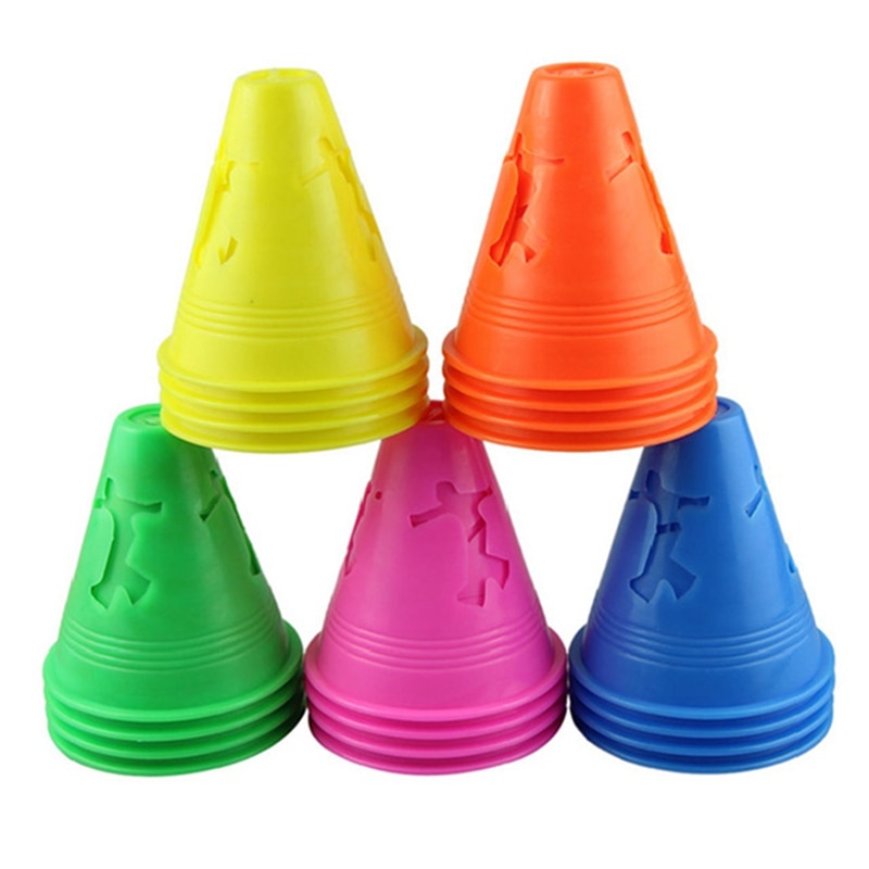 10pcs inline skating Skate Football Speed Training Equipment Space Marker Cones Roller Slalom skate football training tool