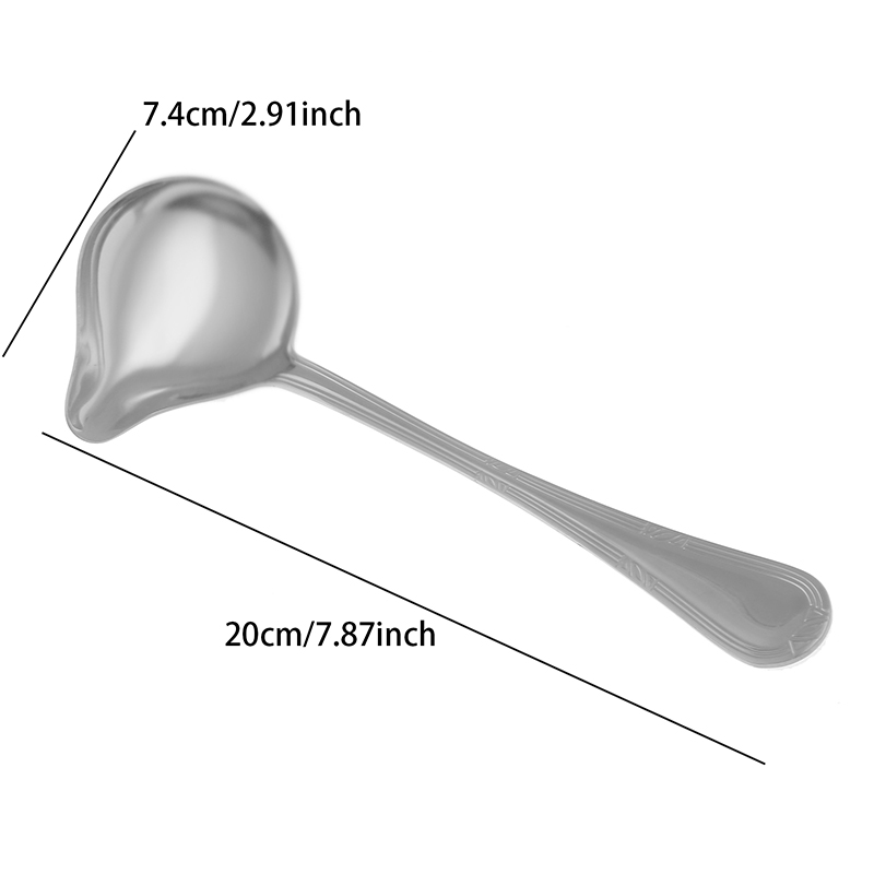Cuillère à Sauce à soupe en acier inoxydable, petite louche à soupe, cuillère de service créative, cuillère à Sauce au bouillie, couverts délicats, 1 pièces