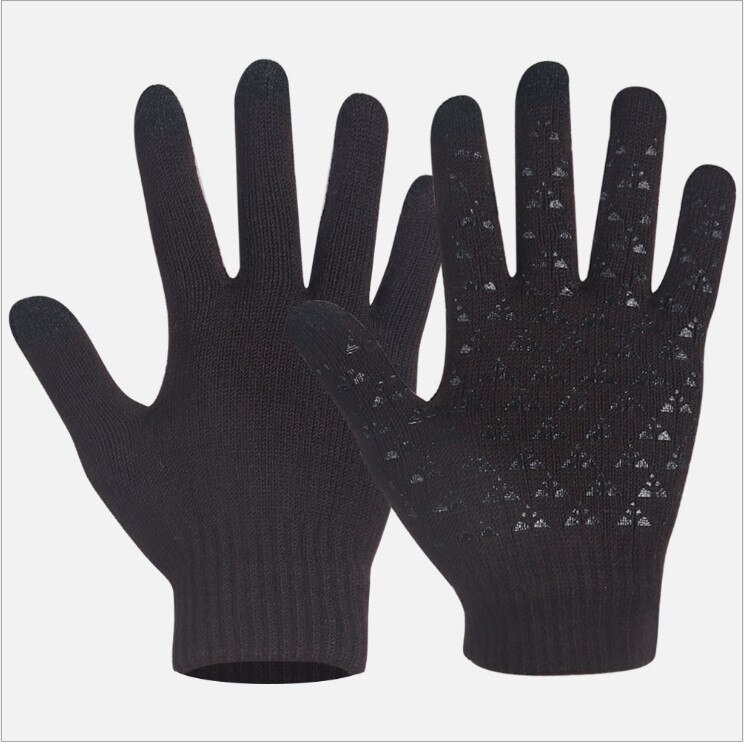 Vinter berøringsskærm udendørs kørsel varm vindtæt vandtæt mænd kvinder handsker: Brun