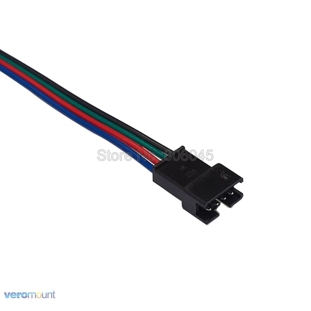 10-100 Pairs 4Pin 4-Pin JST SM Connector Male to Female SM Plug Connector 15cm Cable for 5050 3528 2801 8806 RGB LED Strip Light