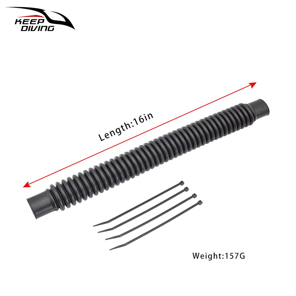 Manguera corrugada redonda para buceo, dispositivo de Control de flotabilidad, varias especificaciones, apta para chaqueta BCD Sidemount BCD: oval 16in 40.6cm