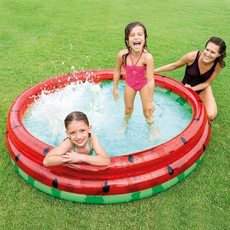 Intex 58448NP - Piscina Hinchable Sandía 168 x 38 cm - Piscina para disfrutar jugando en verano