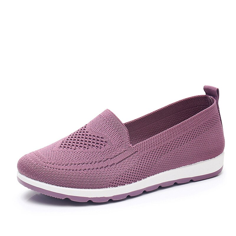 Vrouwen Schoenen Casual Sneakers Dames Gebreide Mesh Ademend Slip Gevulkaniseerd Schoenen Sok Herfst Platform Mode Vrouwelijke Wandelschoenen: Purple / 39