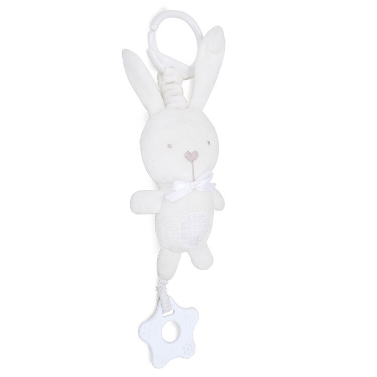 Baby Kinderen Rammelaar Speelgoed Cartoon Dier Pluche Hand Bell Kinderwagen Bijtring Wieg Opknoping Rammelaars Baby Trooster Speelgoed: rabbit 2