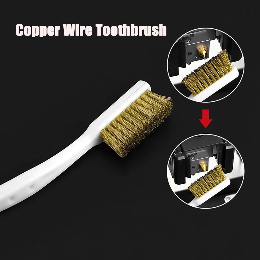 Escova de dentes industrial mini cobre aço náilon fio escova de fio de aço inoxidável sujeira dura limpeza escova de dentes ﻿
