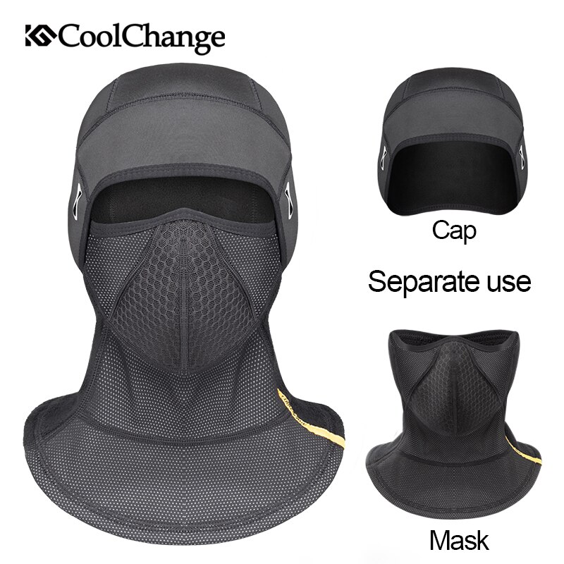 CoolChange Bicycle Mask Windproof Thermal Warm Winter Sports Cycling Half Face Mask Thick Ear Protection MTB Bike Face Mask