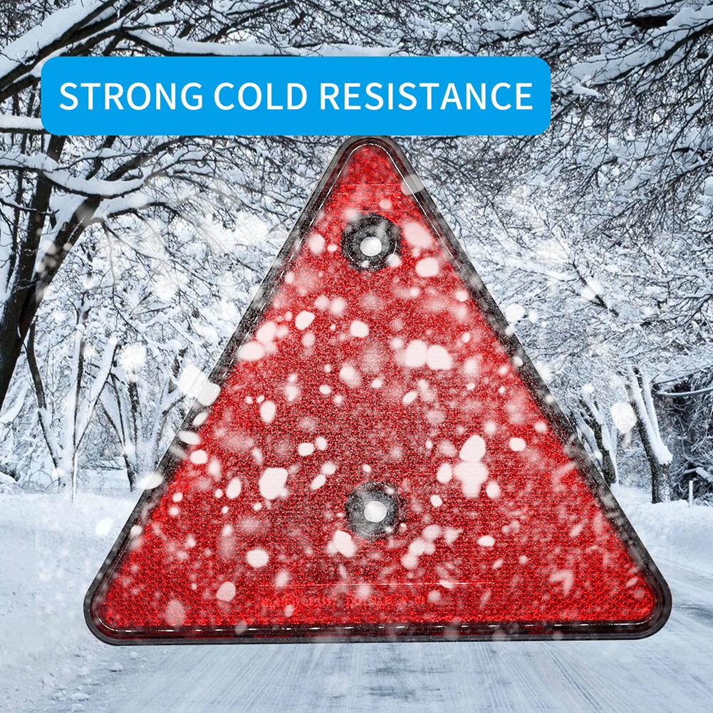 IP67 Waterproof Triangular Red Truck Reflector Screw Fit Rear Triangle for Trucks Trailers RV ABS UV PC Material Car Accessories