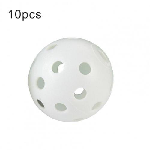Golf practice 10pcs 41mm Practical golf practice ball hollow structure PE indoor and outdoor training golf light ball ゴルフボール: white