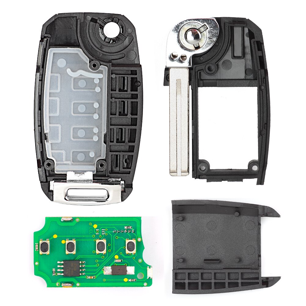 Keyecu Replacement Remote Key Fob 4 Buttons 315MHz ID46 for Kia Rio P/N: 95430-1W003