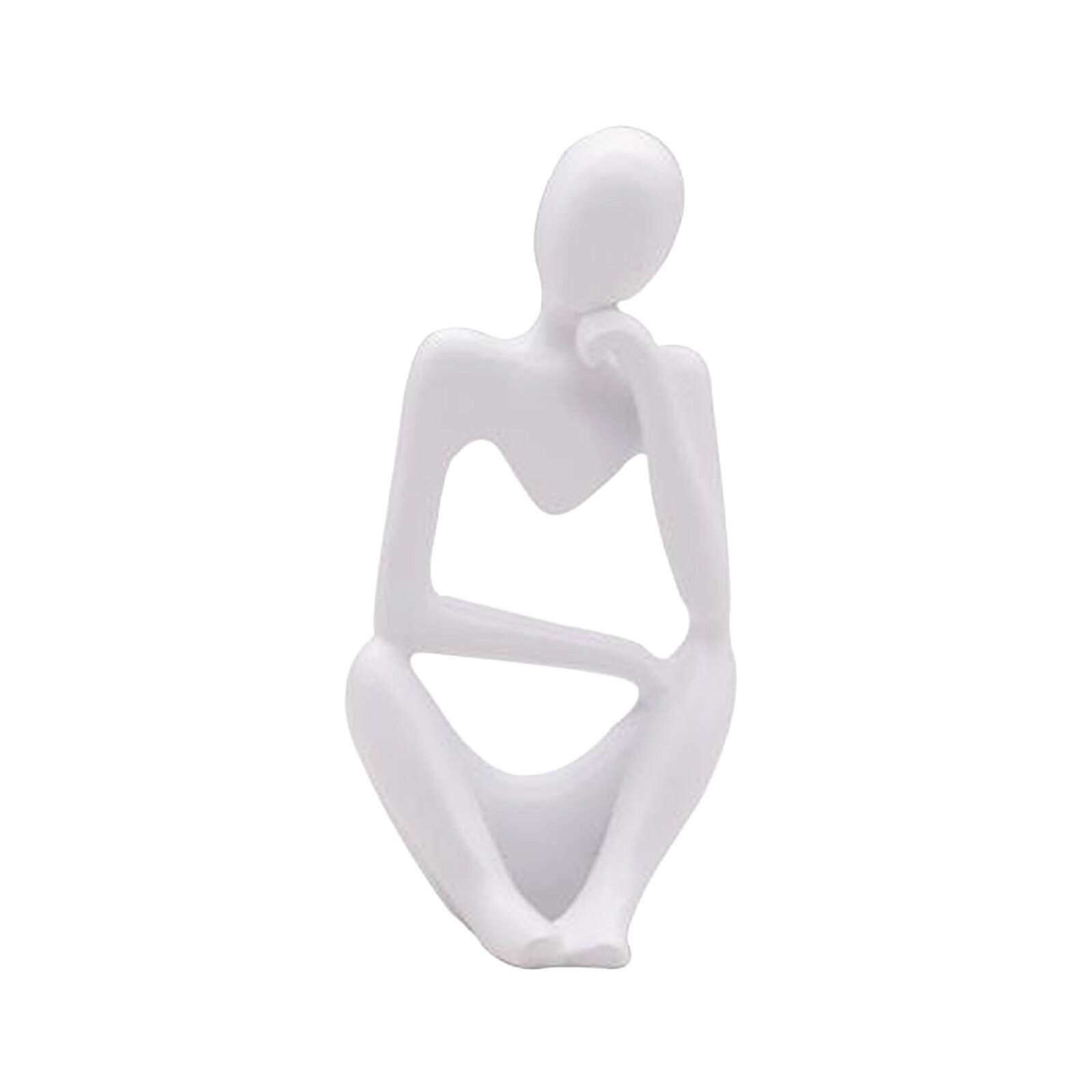 Abstract Denker Sculptuur Hars Beeldje Tekens Denken Mensen Ambachten Ornamenten Zandsteen Standbeelden Home Decor: White Right