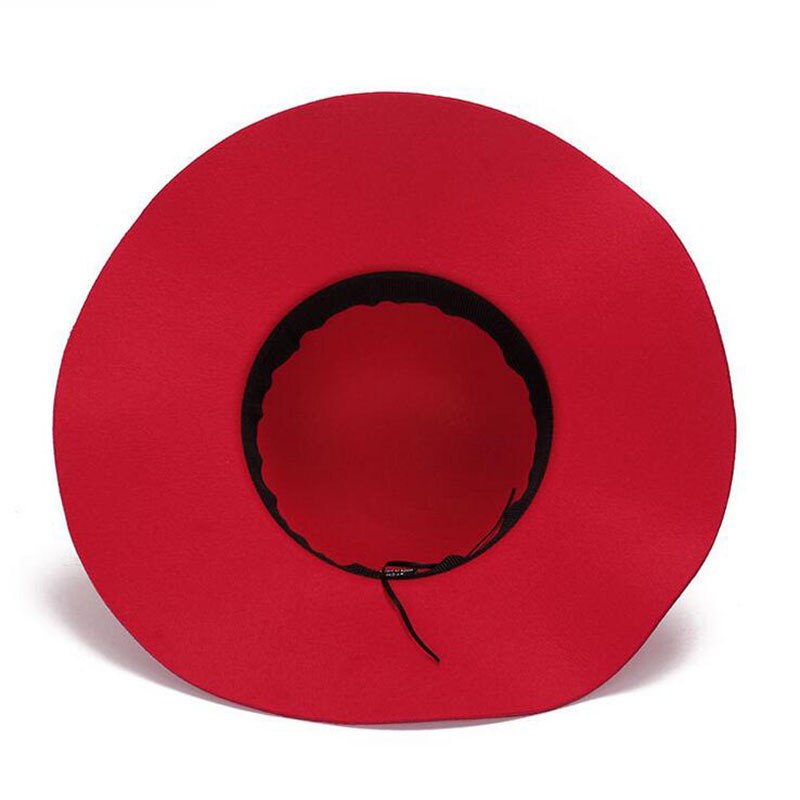 Sombrero de ala ancha para mujer, sunora fedora de bolos para adultos, retro, Chapeu, Sombrero, placa flexible de lana de imitación, gorila,