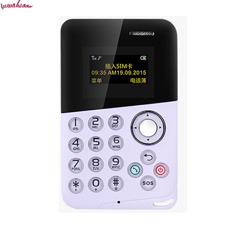 Original Aeku M8 Mini Card Phone Handsfree Bluetooth Message Color Screen Low Radiation Kids Pocket Mobile Phone