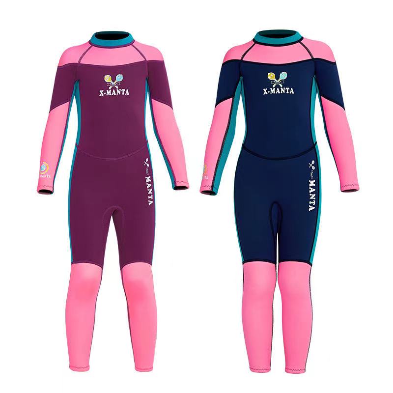 Neoprene 2.5mm Wetsuit For Girls Swimming Wetsuit Children Diving Suit Long Wetsuit Kids Surfing Suit For Child