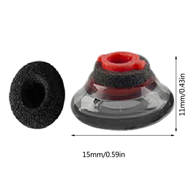 Almohadillas de silicona suave para auriculares Plantronics Voyager 5200, tapones para los oídos transparentes, espuma negra