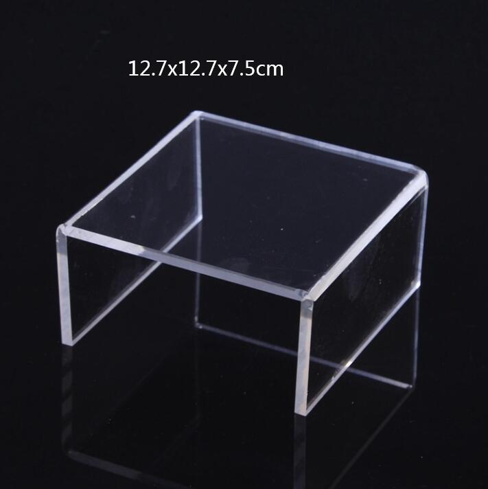 3Mm Acrylic U-Shaped Transparent Display Rack Stand Counter Bracket Tray Shelf Cosmetics Organization Clear Showcase Cup Cake: 12.7x12.7x7.5cm