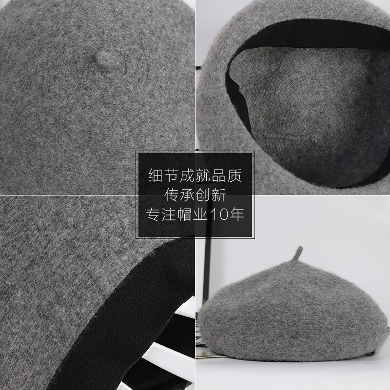Japanse Herfst Winter Koreaanse Mode Wol Baret Vrouwen Hoed Retro Wollen Schilder Hoed Britse Art Bud Hoed Vrouwen barette Hoed