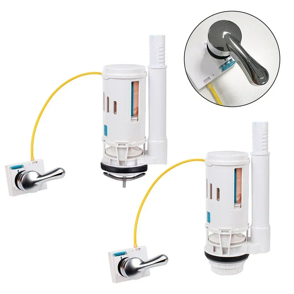 Toilet Cistern Flush Valve 2in Plastic Overflow Lever Operated Dual Flush Toilet Tank White Dual Flush Water-saving Valve