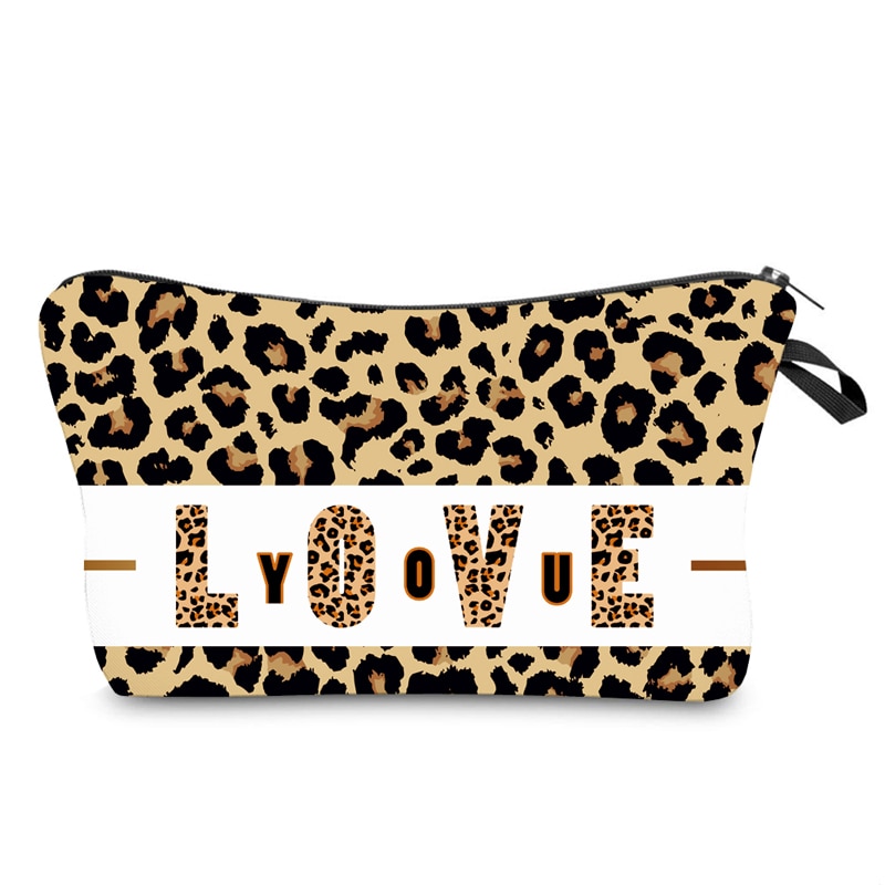 Bolsa de maquillaje Jom Tokoy resistente al agua, bolsa organizadora con estampado de leopardo, bolsa organizadora, bolsa de belleza multifunción para mujer hzb971