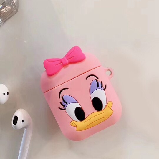 Funda bonita para AirPods 2 funda protectora de silicona de dibujos animados funda de aire para auriculares para cápsulas de aire auriculares funda de transporte