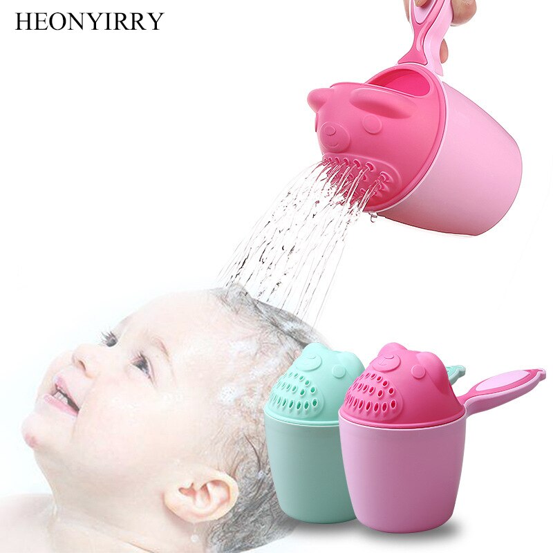 Leuke Cartoon Baby Bad Caps Waggel Shampoo Cup Kinderen Baden Bailer Baby Douche Lepels Kind Wassen Haar Cup Kids Bad tool