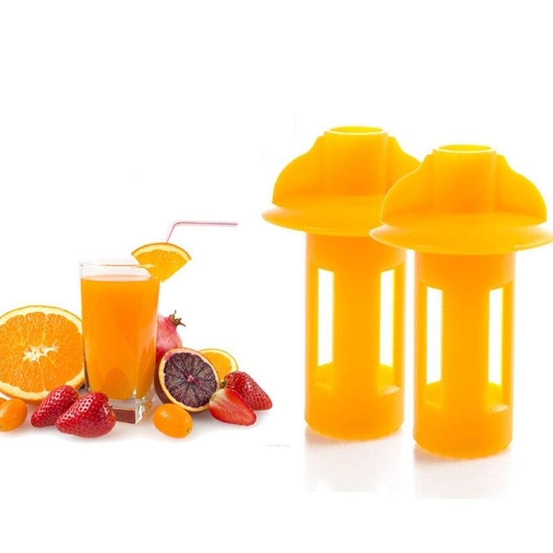 2 stuks mini handmatige citruspers, sinaasappelpers, plastic pers, citroenpers, sap en fruitgereedschap