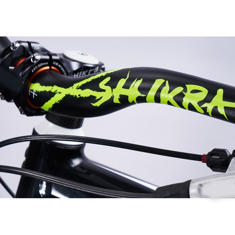 Shikra cykelhåndtag cykelstigerhåndtag 31.8 x 785mm aluminiumslegering mtb mountainbike-cykelhåndtag, grøn