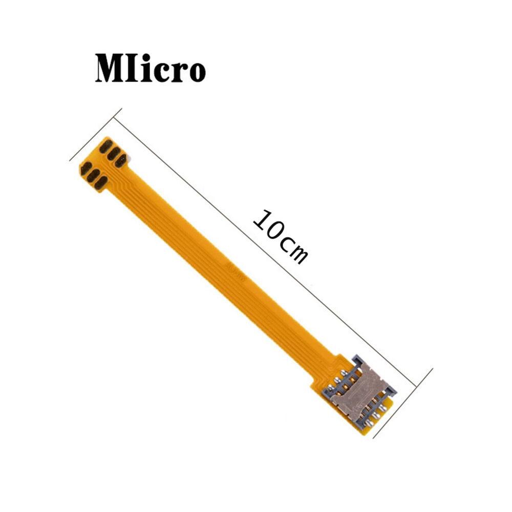 Hybrid Double Dual SIM Card SD Adapter 3.8 / 10cm For Android Extender 2 Nano Micro SIM Adapter For Android Phone: 10cm Micro to Nano