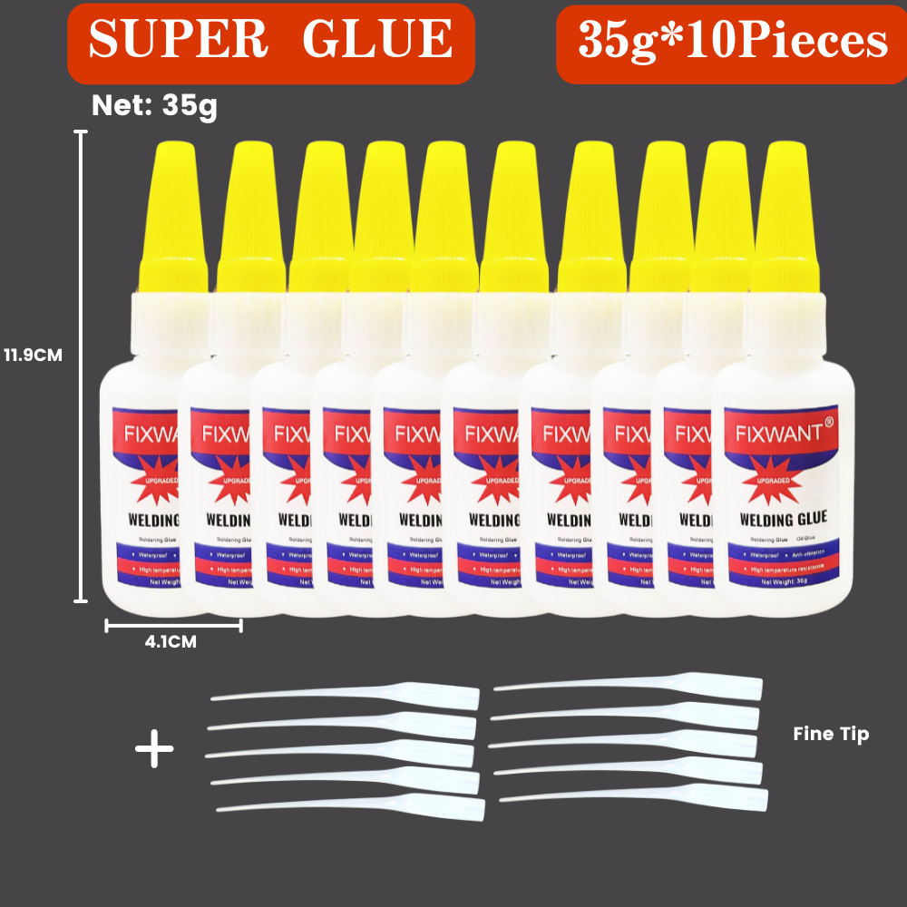 Laslijm - Supersterke lijm voor metaal, kunststof, rubber, keramiek, doe-het-zelfreparatie - Waterdicht en hoge sterkte 10 g / 35 g: Black
