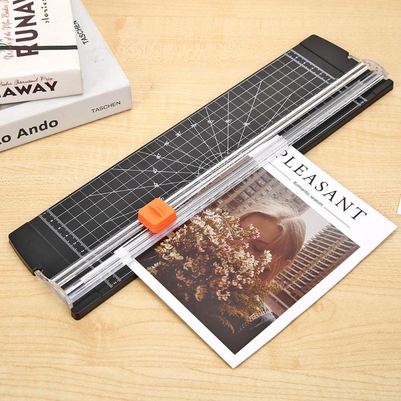 Recortadora de papel con Base de plástico A4, cortador de papel, cuchilla para álbum de recortes de oficina, utensilios para manualidades de arte para el hogar y la Oficina