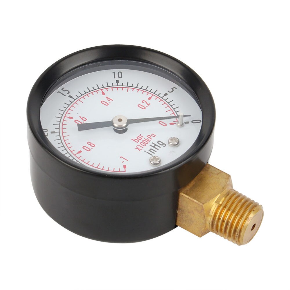 Manómetro manómetro de vacío de utilidad seca manometro acero 1/4 "NPT Mount-30HG inferior/0PSI