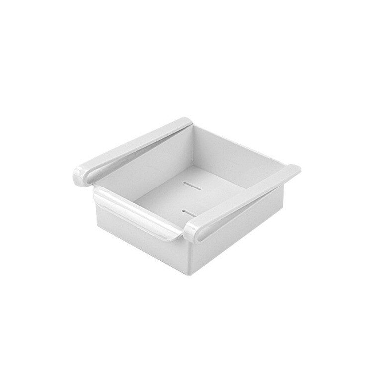 Køkken køleskab organisator fryser pladsbesparende organisation hylde opbevaringsstativ badeværelsesbord hyldestativ organizer holder: Hvid