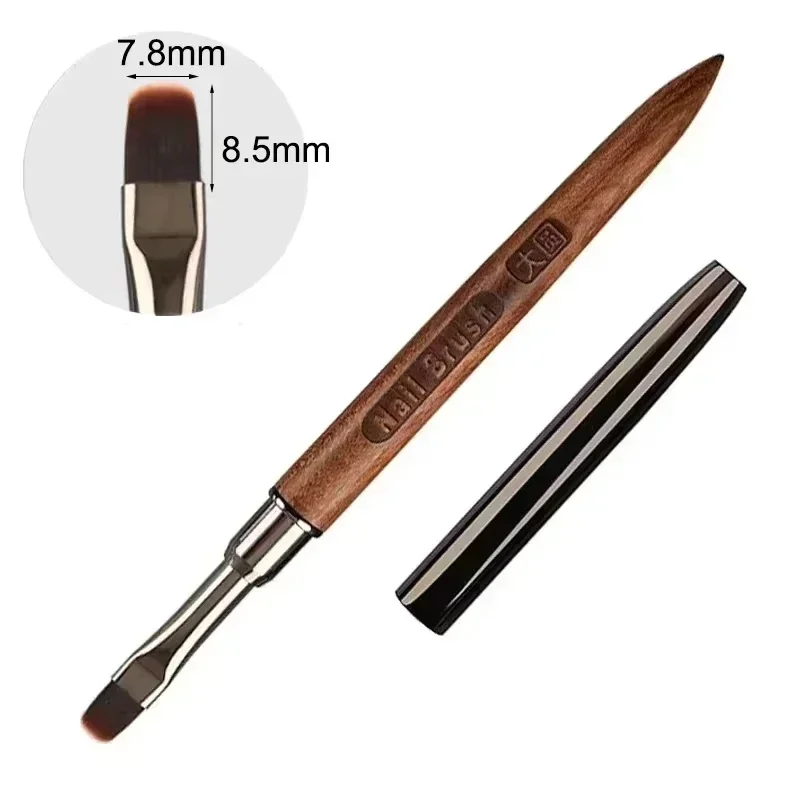 Pincel para pintar Gel de madera, arte de uñas para extensión de punta de Gel, accesorio de constructor acrílico, pinceles para decoración de uñas, cepillo para uñas de Gel UV para manicura: Amarillo claro