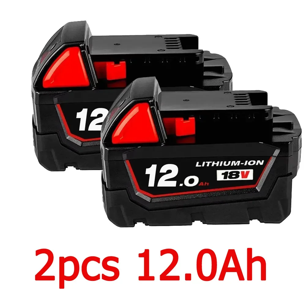 18V pour Milwaukee M18 M18B6 18V XC 12Ah 9Ah Li-ion batterie 48-11-1860/chargeur batterie rechargeable