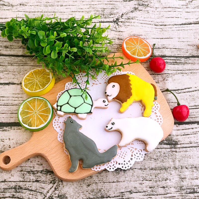 Moule à biscuits tortue Lion loup ours | Moule à biscuits, Fondant, outils de décoration pour gâteaux 1 pièce