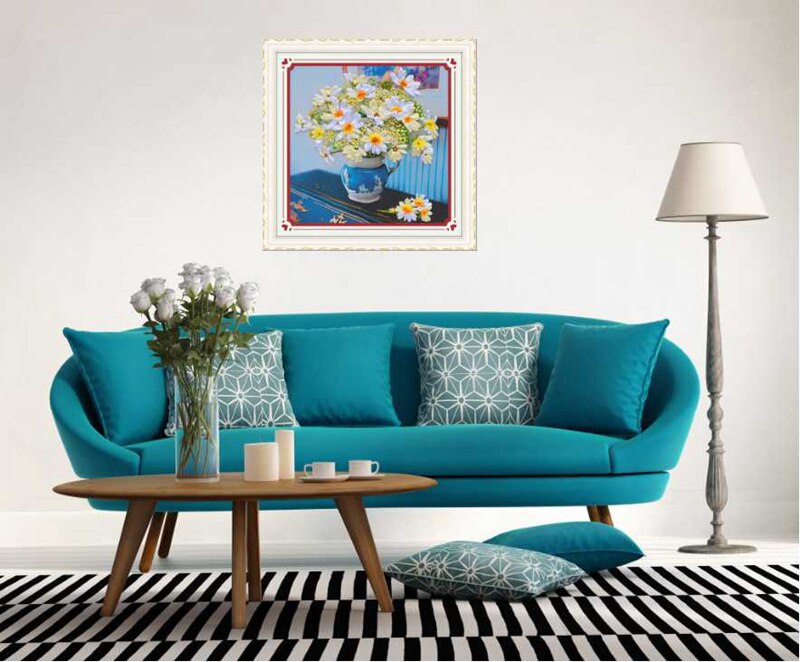 3D borduren linten bloem canvas art diy borduurpakketten borduurwerk handwerken sets gedrukt doek foto broderie fleur
