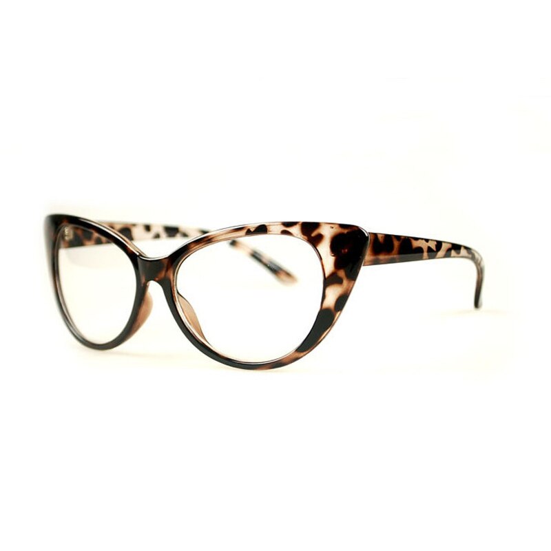 Olnylo retro cat eye brilmontuur met heldere lenzen, merk voor dames met blue-ray optische brilmontuur, bijziendheidslens, damesmontuur met gewone bril: T4