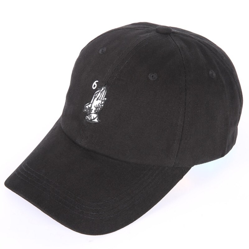 Gorra impresa de algodón rosa en mano Snapback Prayer para hombres y mujeres gorra de Golf ajustable
