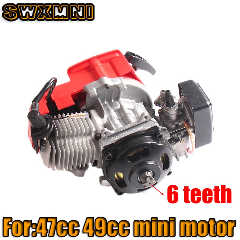 Motorcycle 47cc 49cc 2 Stroke Pull Start Engine Motor For 2 Stroke Mini Go Kart Dirt Bike Petrol Scooter ATV Pocket Bike Motor