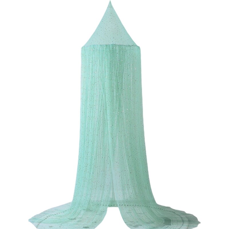 Baby Kids Bed Mesh Yarn Canopy Bedcover Mosquito Net Curtain Dome Hanging Tent: Green