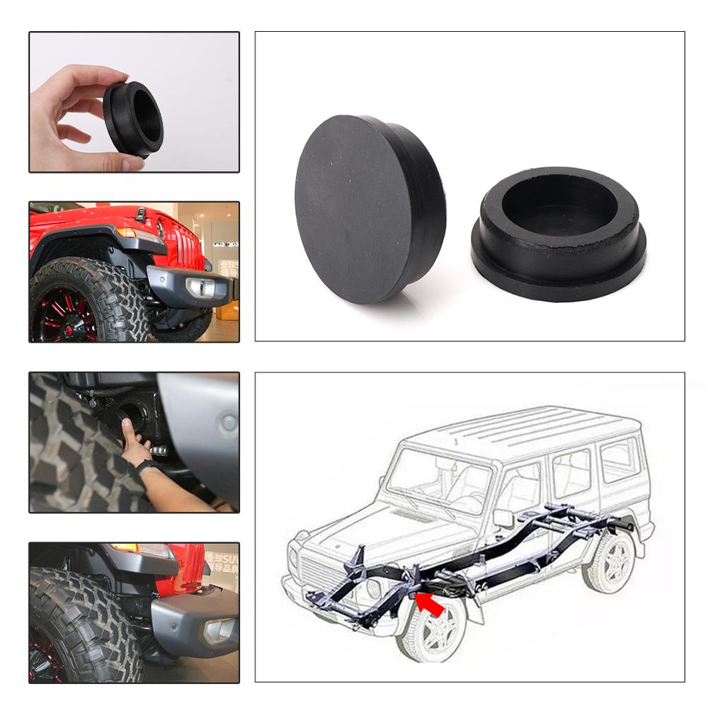 For Jeep Wrangler JL Car Chassis Frame Removable Rubber Dust Plugs Cover Tailgate Rear Door Waterproof Girder Hole