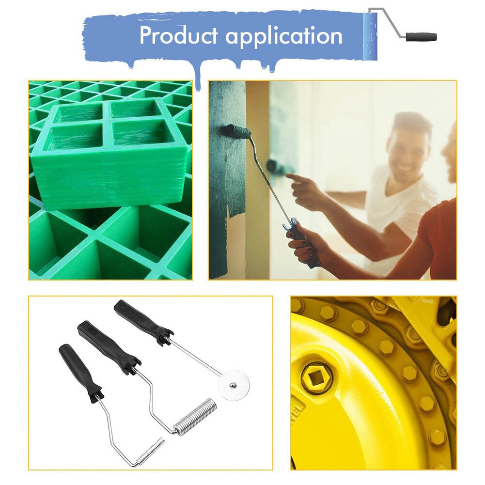 3 Pcs Paddle Roller Kit Bubble Fiberglass Laminating for Mold Resin Composite Tub Repair QJ888