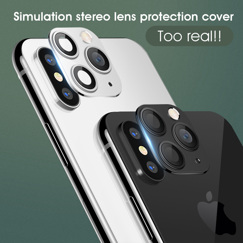 Para iPhone X XS Max XR XS Seconds cambio para iPhone 11 Pro Max pegatina de lente de cámara Protector de pantalla cambio para iPhone 11