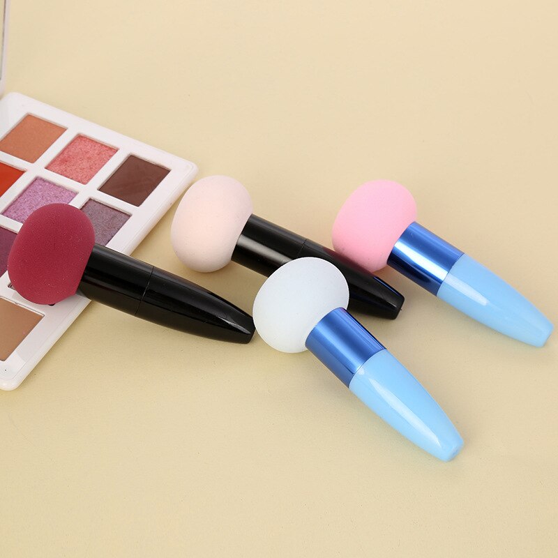 Portable Candy Color Handed Beauty Sponges Foundation Sponge Handle Makeup Puff Cosmetic Sponge Face Make Up Powder Puff Tool