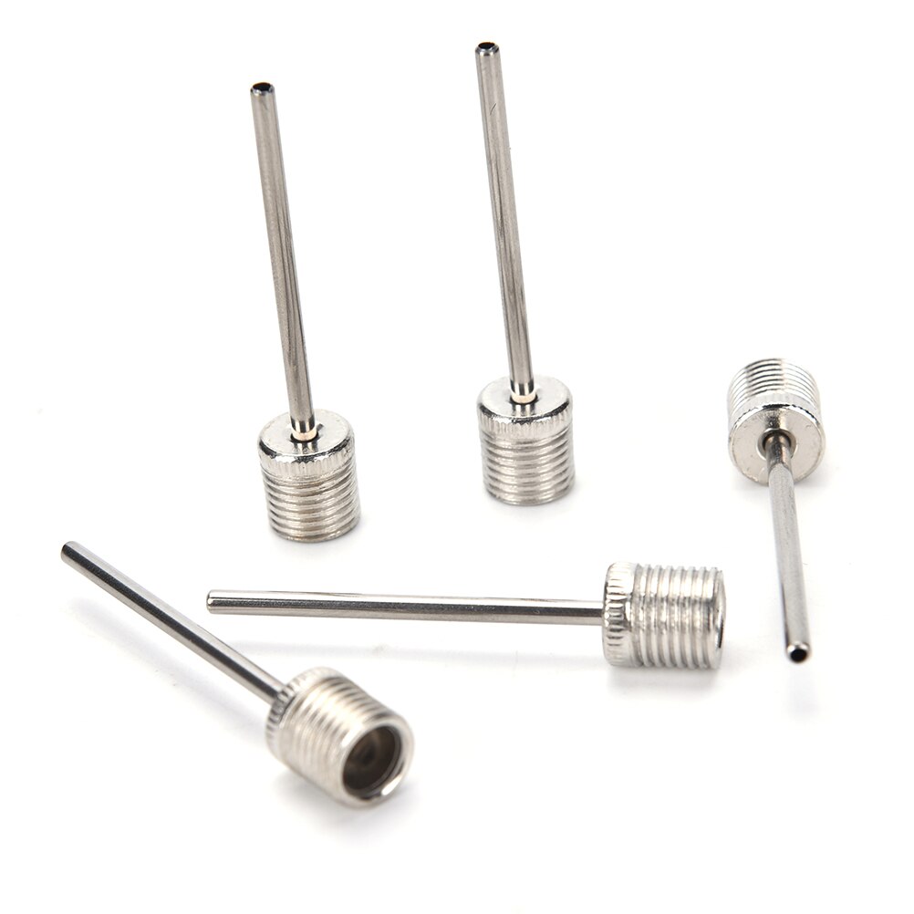 10Pcs Stainless Steel Basketball Pump Needle Outdoor Sports Football Soccer Silver Ball Inflating Air Valve Adaptor Pin Needle