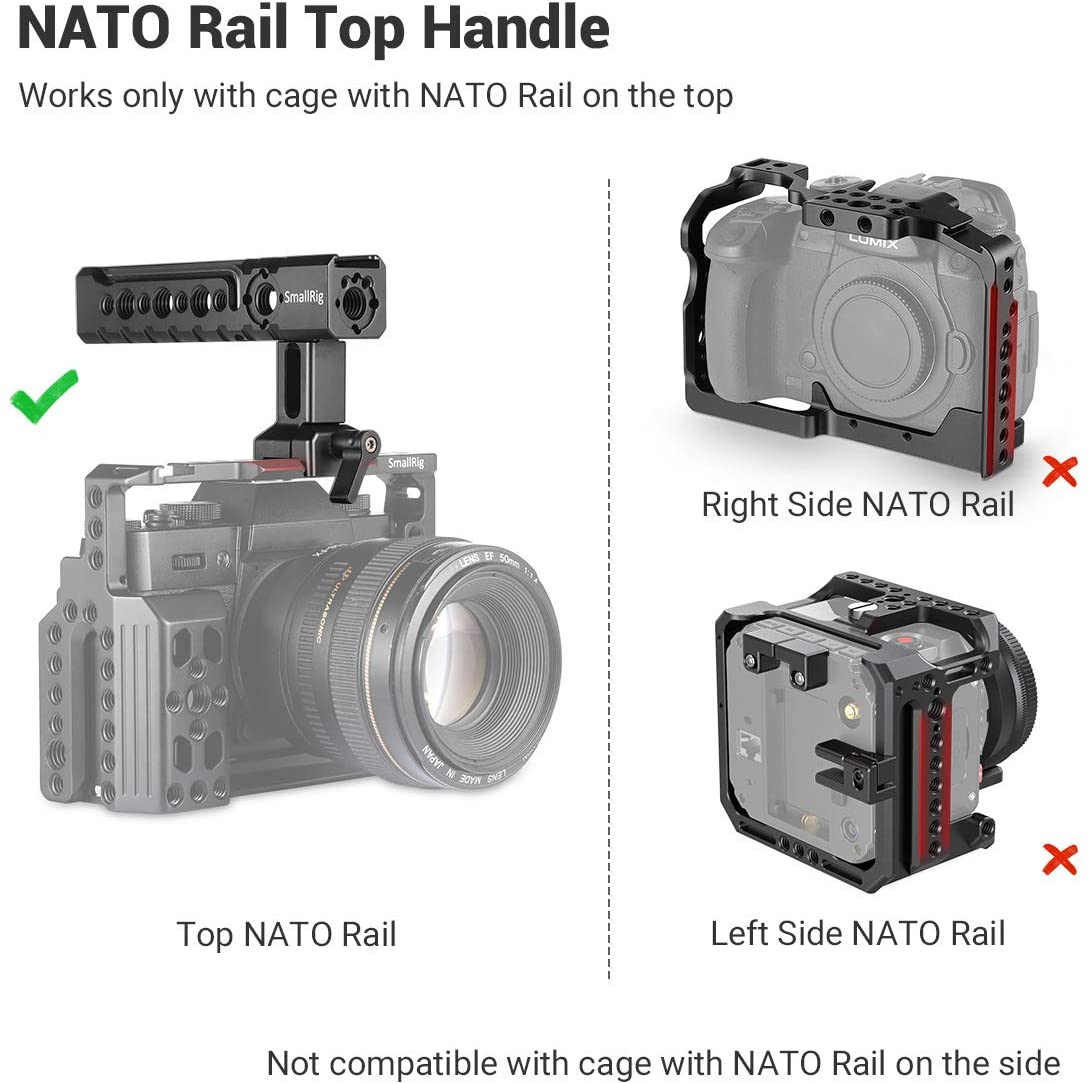 Smallrig Dslr Camera Top Handvat Grip Camcorder Stabiliserende Nato Handvat Quick Release W A6500 Bmpcc 4K 6K Kooi 1955