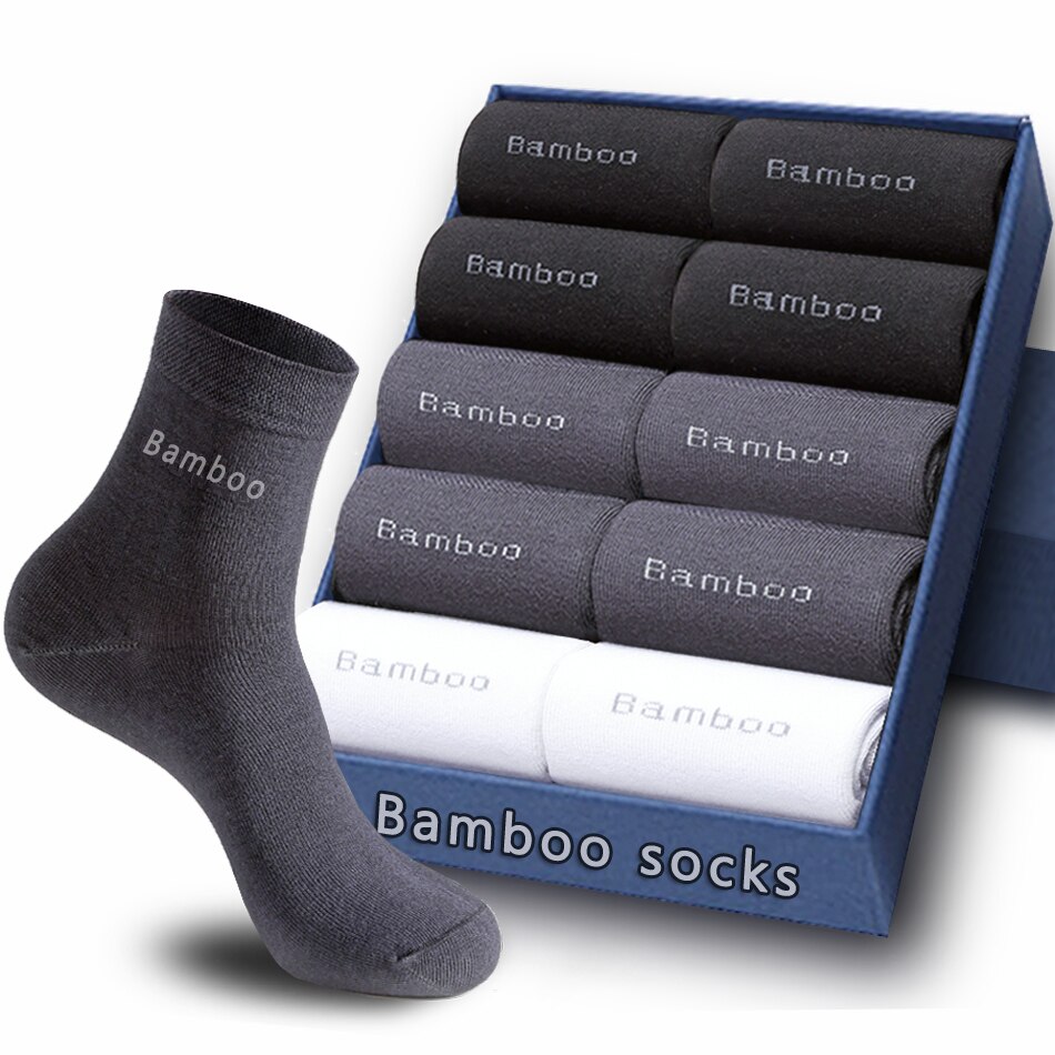 Chaussettes en bambou à bout sans couture pour hommes, décontractées, souples, pour le travail, l'athlétisme et la randonnée