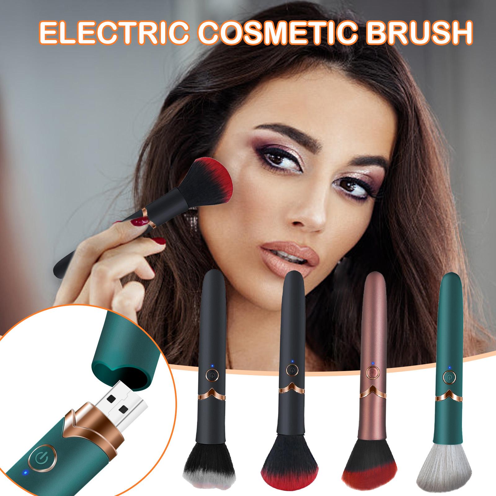 Elektrische Kosmetik Pinsel Foundation Erröten Lose Pulver Pinsel Schönheit Werkzeuge Waschbar Vibration Wiederaufladbare Make-Up Pinsel Werkzeuge