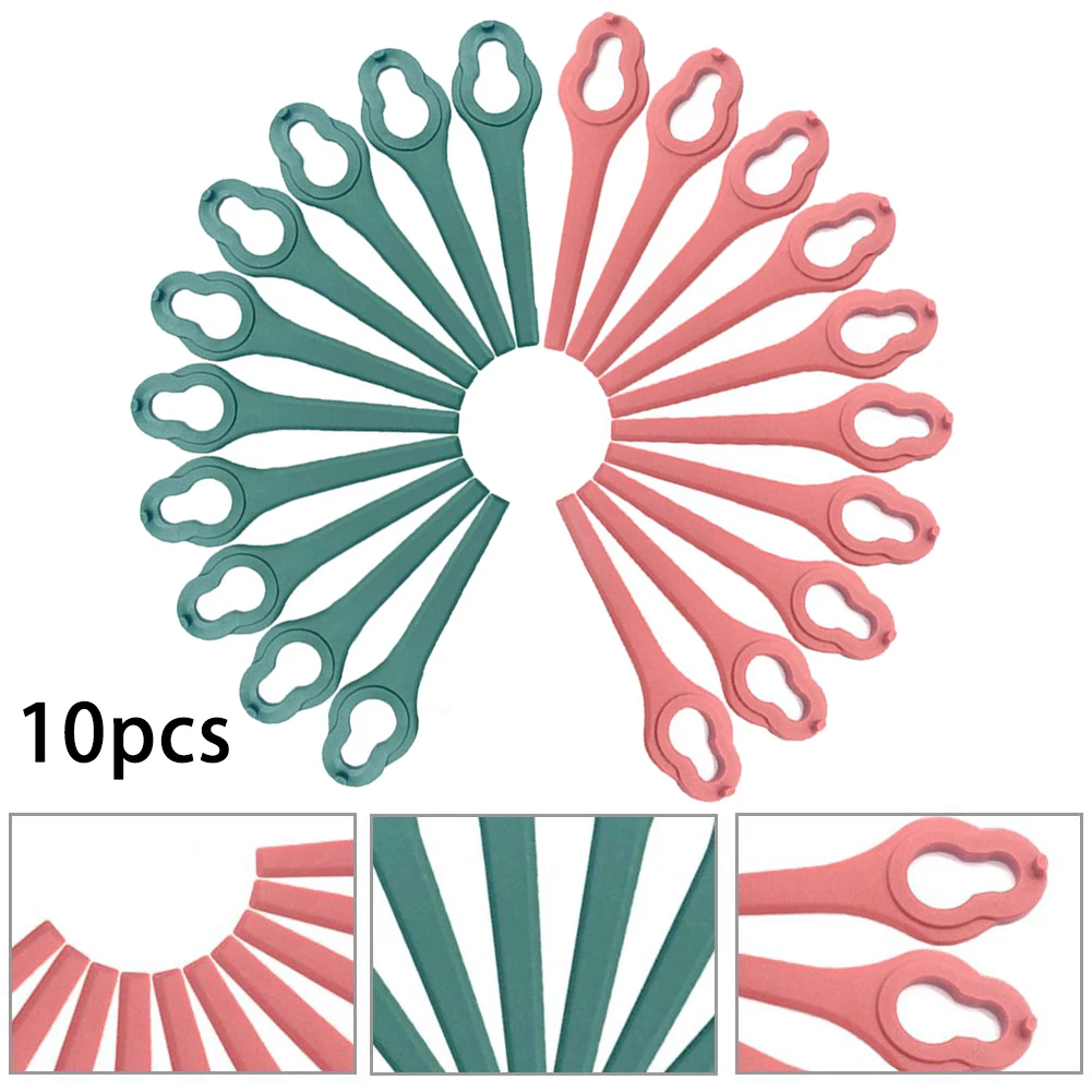 10 Pcs 95mm Mower Blades Plastic For Aldi Ferrex FAR 20-1 20V/40V Cordless Grass Strimmer Garden Tools Accessories