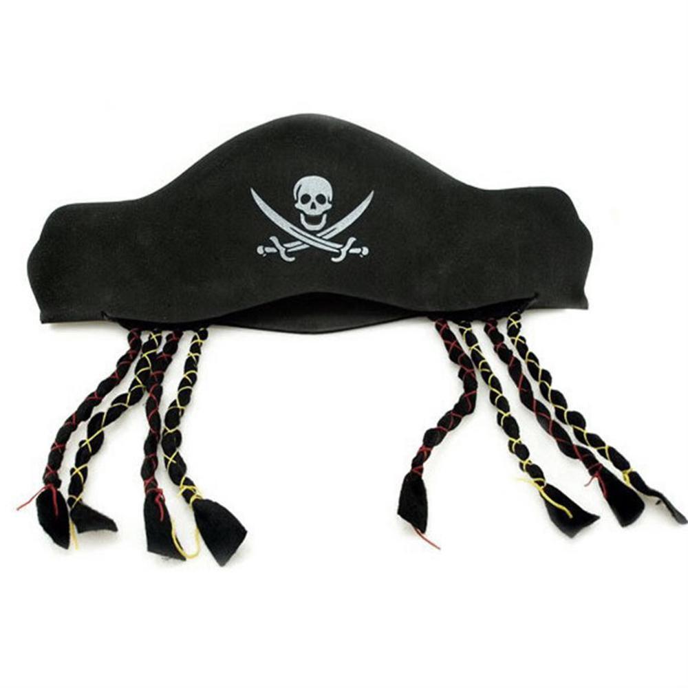 Ensemble d'accessoires pour Costume Pirate d'halloween, ensemble d'accessoires de fête, avec chapeau, masque pour les yeux et anneaux, jouet pour jouer pour enfants, 3 pièces/ensemble